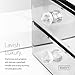 Beautify Mirrored Glass Fashion Jewelry Organizer Storage Box with 2 Drawers, Velvet Lining and Glass Cleaning Cloth 5.9