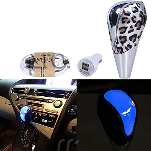 LED Touch Activated Shift Knob for Ford/ Silverado /Ram/ Camry/Accord/Corolla/Altima/CR-V/Civic/ Fusion by FOXSTAR, Colorful Light Center