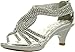 JJF Shoes Angel-37 Kids Silver Little Girls Bling Rhinestone Platform Dress Heels Sandals-2