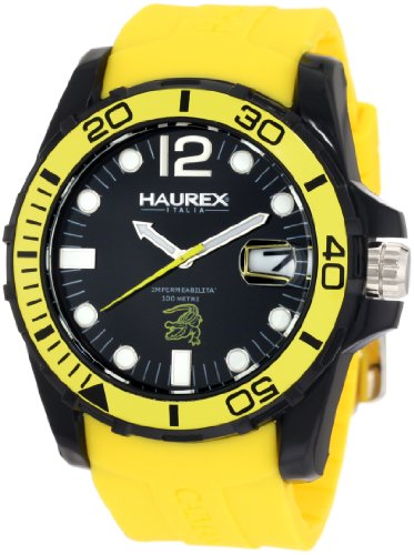 Haurex Italy Men's N1354UNY Caimano Date Black Dial Rubber Sport Watch