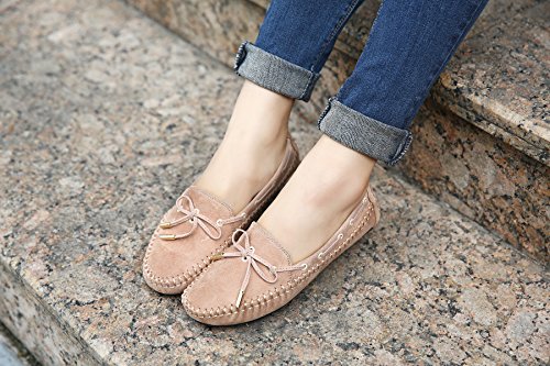 SOSUSHOE Womens Loafers Slippers Bowknot Slip On Flat Shoes Indoor Outdoor Moccasins - Thumbnail 7