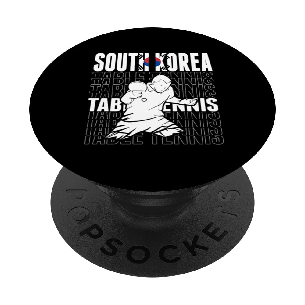Proud South Korea Table Tennis Lover Jersey Korean Ping Pong PopSockets Swappable PopGrip