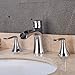 Wovier Chrome Waterfall Widespread Bathroom Sink Faucet,Two Handle Three Hole Vessel Lavatory Faucet,Basin Mixer Tap