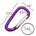 Qualtiy Yes QY 5PCS Red Green Blue Purple Gold Colored Spring Snap Hook Ring D Shape Aluminum Keychain with Keyring