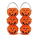 Adorox Small Mini Plastic Jack O Lantern Pumpkin Halloween Party Favor Candy Bucket Table Decoration Props (6)
