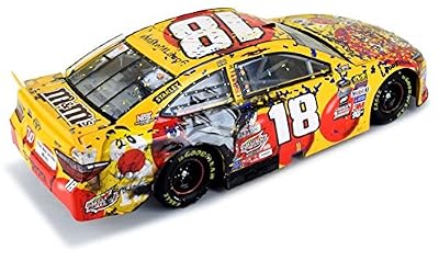Autographed Kyle Busch 2016 M&M's Red Nose Kansas Win 1:24 Scale Diecast Car Includes Certificate of Authenticity