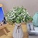 Baby Plum Artificial Baby Breath Flowers in Bulk Pack of 2 Artificial Gypsophila Floral with Silver Dollar Eucalyptus Leaves White Fake Flowers for Wedding Hotel Office Home Decoration(2PCS)