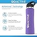 GO Active Insulated Water Bottle with Straw. Stainless Steel Double Wall Sport Bottle Keeps ice Cubes Over 24 Hours! (Orchid, 24 oz)