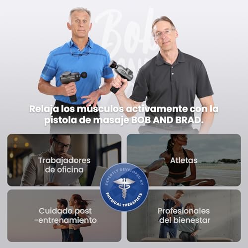 BOB AND BRAD C2 Ultra Muscle Massage Gun with Infrared Heat Therapy, Percussive Massage Gun for Deep Tissue, Muscle Massager for Home, Office and Workout