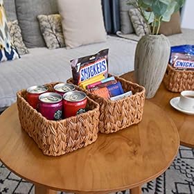 GRANNY SAYS Bathroom Baskets for Organizing, Wicker Storage Baskets for Bathroom, Bathroom Counter Storage, Toilet… 51jjFnKg %2BL