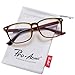 Pro Acme New Wayfarer Non-prescription Glasses Frame Clear Lens Eyeglasses (Brown)