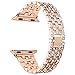 Goton Jewelry Band Compatible with Apple Watch Band 40mm 38mm, Women Luxury Diamond Bling Crystal Stainless Steel Metal Replacement Strap for iWatch Band Series 4 3 2 1 (Rose Gold - 40/38mm)