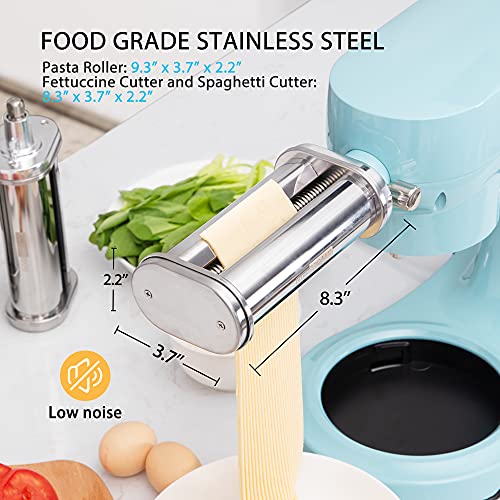 VIVOHOME 3Piece Pasta Maker Attachments Set for KitchenAid Stand Mixers Including Pasta Roller