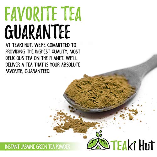 TEAki Hut Organic Instant Jasmine Green Tea Powder (4 oz / 80 Servings)