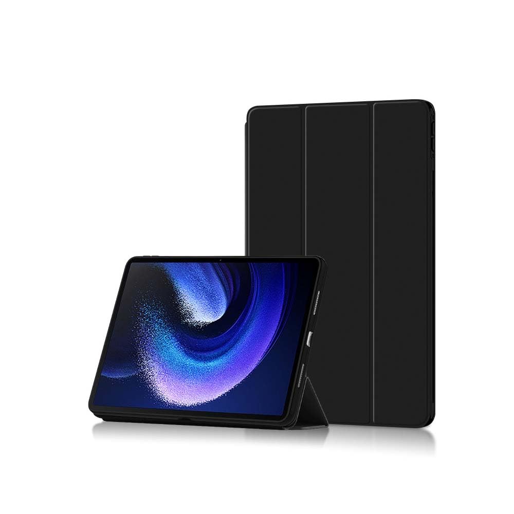 QINOUK Case for Xiaomi Pad 6 Max, [Stand Feature] TPU Anti-scratch Protective Case, Ultra Thin Smart Cover Kickstand Case, for Xiaomi Pad 6 Max-Black