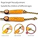 SMOMSPLUS Jump Rope for Kids - Natural Wooden Handles - 9ft Thick Cotton Skipping Rope, Best for Girls and Boys Fitness and Jumping Exercise, Rabbits