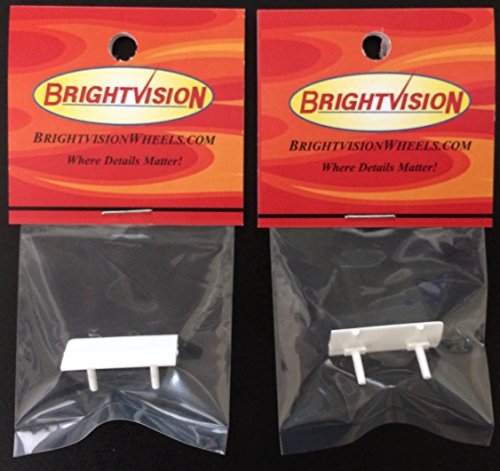 Two Redline Hot Wheels Two Redline Chaparral 2G White Replacement Wings - Brightvision - 1/64th Scale