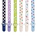 Pacifier Clip by Willceal 6 Pack - Adjustable and Premium Quality with Modern Design - Universal Pacifier/Teething Ring Holder for Boys and Girls