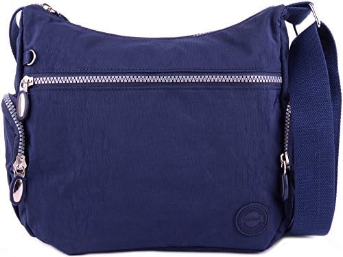 WYE LEATHERLadies/Womens Crinkled Nylon Cross Body/Shoulder / 'Small Messenger' Bag