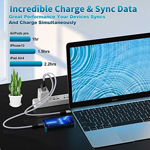 5 Pack Short Lightning Cable(8 Inch), [Apple MFi Certified] iPhone Fast