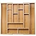 Bruntmor, 8 Compartment Expandable Drawer Silverware Organizer Bamboo Tray with Adjustable Dividers