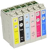 6 Pack (Full Set) Genuine Epson 79 Ink Cartridges for Epson Stylus Photo 1400 Printer in Foil Packaging - No Retail Box