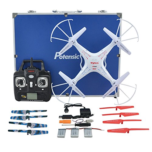 RC Quadcopter, Potensic Premium Upgraded X5C-1 Syma RC Drone 2.4GHz CH 6 Axis Gyro Quadcopter with Additional Spare Parts and Carrying Case