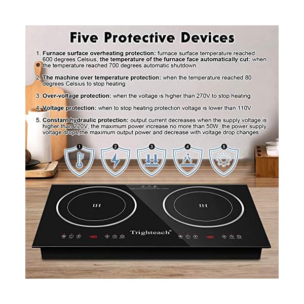 Trighteach Portable Induction Cooktop(Double Countertop Burner) Total