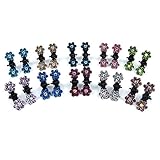 Alfie Pet - Dasie Rhinestone Flower Hair Clip 20-Piece Set for Dogs, Cats and Small Animals