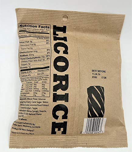 Trader Joe's Soft Licorice Twists 8oz (Black Licorice, 5 Pack)