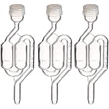 Twin Bubble Airlock for Wine Making and Beer Making (Pack of 3)