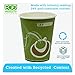 Eco-Products Evolution World 24% Recycled Content Hot Cups, 12 oz, Case of 1000 (EP-BRHC12-EW), 12 ounce, white