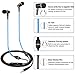 Tuisy Air Tube Headset - Radiation Free Headphones Metal Binaural Earbuds Earphone with Microphone and Volume Control, EMF Protection, Universal for Cell Phones PC MP3, Blue
