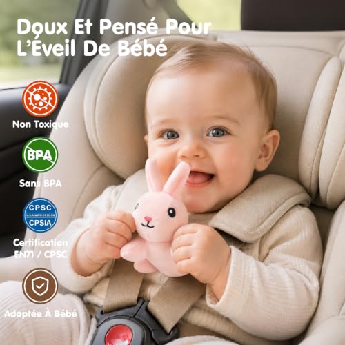 hahaland Jouet Bébé 6 Mois, Animaux Jungle en Peluche avec Sons & Mots, Coffret Maison Arbre 8 Pièces avec 6 Animaux Sonores, Tapis Sensoriel, Jouet Montessori Bébé 6-12 Mois Cadeau Bébé 1 an