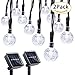 Qedertek 2 Pack Globe Outdoor Solar String Lights, 19.7ft 30 LED Solar Globe Lights Outdoor for Home, Patio, Lawn, Garden, Party and Holiday Decoration(Cool White) primary