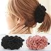 Meilliwish Flowers Rose Hair Clip Ponytail Holder 1 PCS(H41)(Pink)