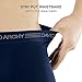 David Archy Men's 4 Pack Micro Modal Drop Needle Underwear Soft Breathable Trunks (M, Wine/Navy)