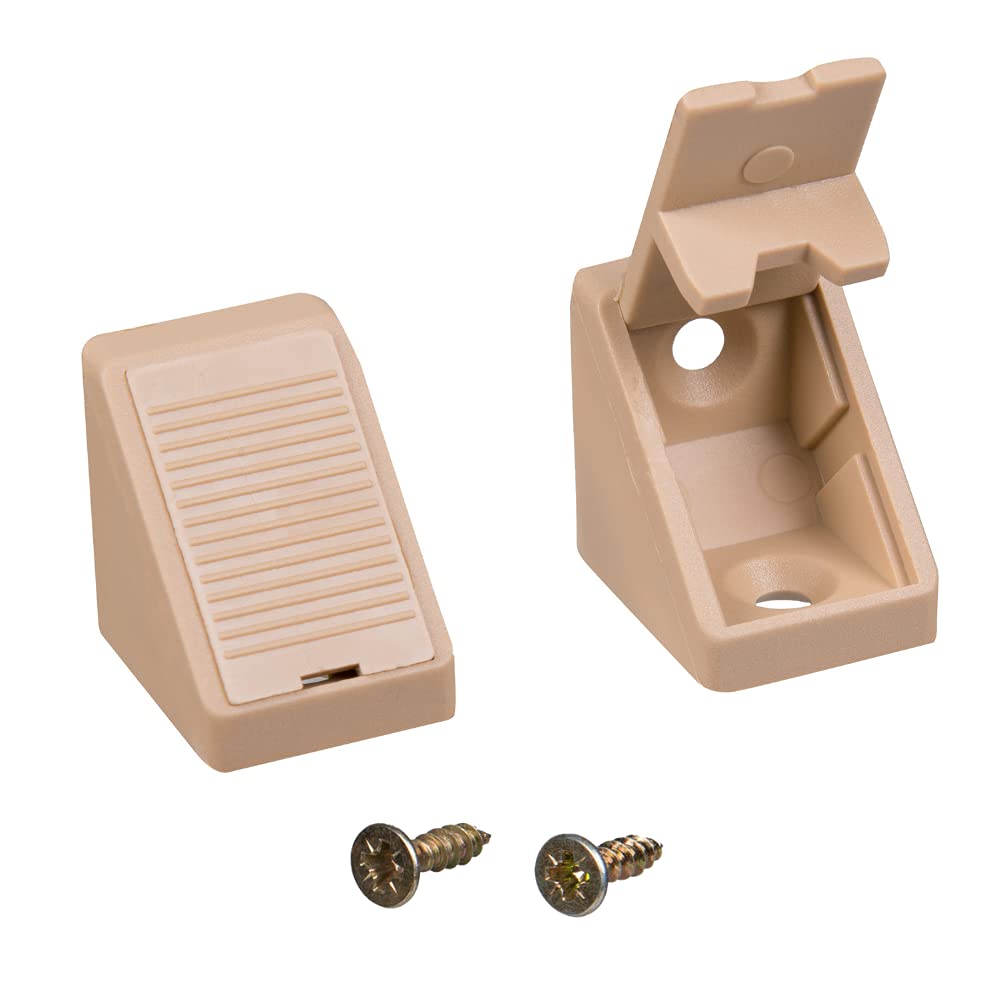 Back Wall Connector 20 x Furniture Connector Cabinet Connector Corner Connector Plastic Body Connector with Cover Flap Angle Connector Maple