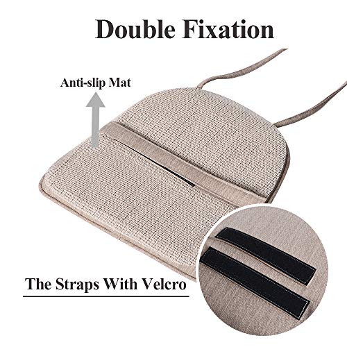 baibu Super Soft Metal Dining Chair Pads Bar Stool Cushion with Ties for Metal Chairs or Bar