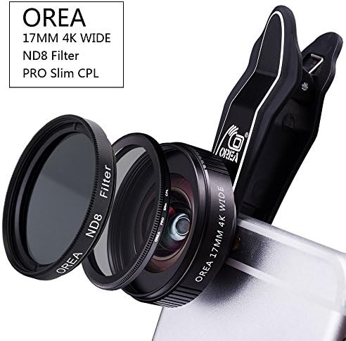 Camera Lens Filter Kit for Iphone, 4IN1 Camera Lens Kit & 17MM Wide Lens +18x Macro Lens+37MM CPL Filter + 37mm ND Filter & Universal Clip for Iphone Samsung Hawei Pixel Smartphone Tablet
