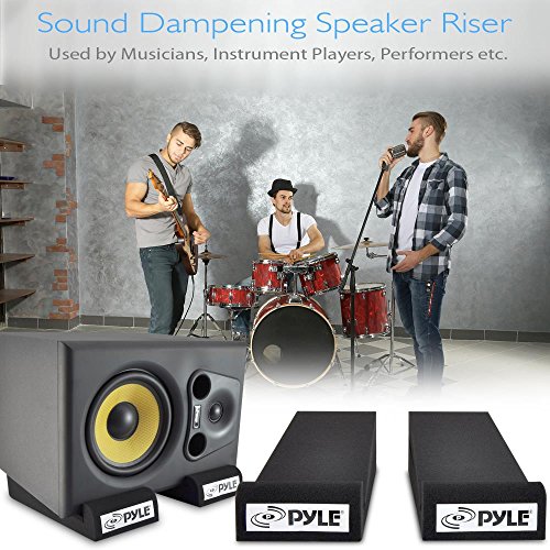 Pyle Sound Dampening Speaker Riser Foam Audio Acoustic Noise