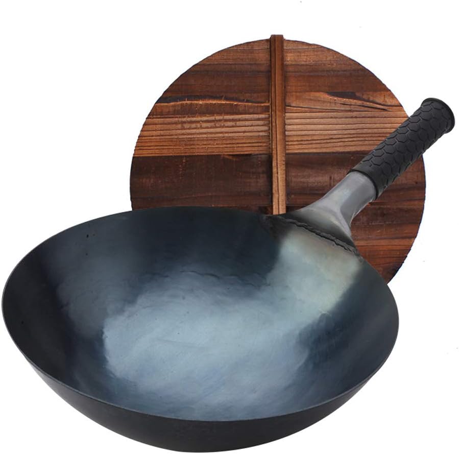 Hand-forged Uncoated Wok Traditional Old-fashioned Zhangqiu Wok Non-stick Pan