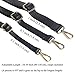 Beaulegan Purse Strap Replacement - Microfiber Leather - 59 Inch Long Adjustable for Crossbody Shoulder Bag - 1 Inch Wide, Black/Gold