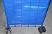 Swivel Wheels FOLDING SHOPPING/LAUNDRY CART with Double Basket Cart - Blue