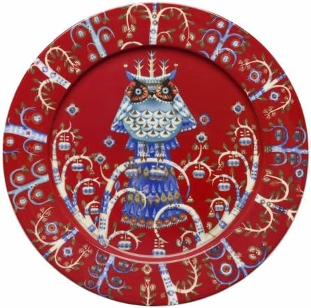 Taika Red 10.6" Dinner/luncheon Plate By Klaus Haapaniemi for Iittala