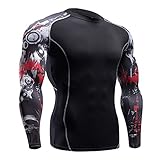 Funycell Men's Compression Long Sleeves Activewear Sports T shirt
