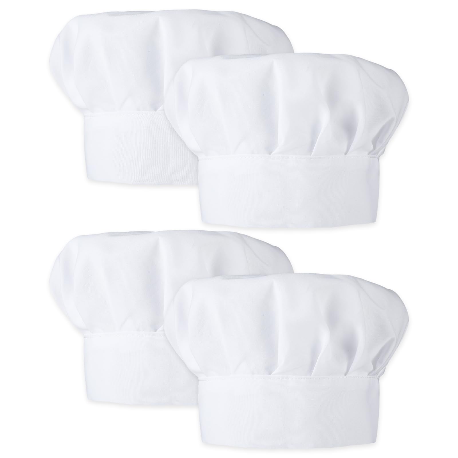 oruola 4 Pack Chef Hats for Kids,White Chef Hat Baby,Adjustable Elastic Kids Chefs Hat,50-54 CM,Childs Chefs Hats Perfect for Baking,Cooking Parties,Art Classes,and More