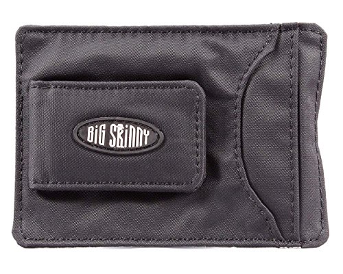 Big Skinny Men's Magnetic Money Clip Slim Wallet, Holds Up to 12 Cards, Black