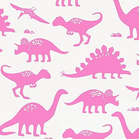 Carousel Designs Pale Pink and Mint Dinosaurs Toddler Bed ...