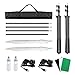 CRAPHY Photo Studio Umbrella Lighting Kit 1250W 5500K Photography Daylight Umbrella with Muslin Backdrop Kits(9x6FT White Black Green),Background Stand Kit(10x6.5FT)
